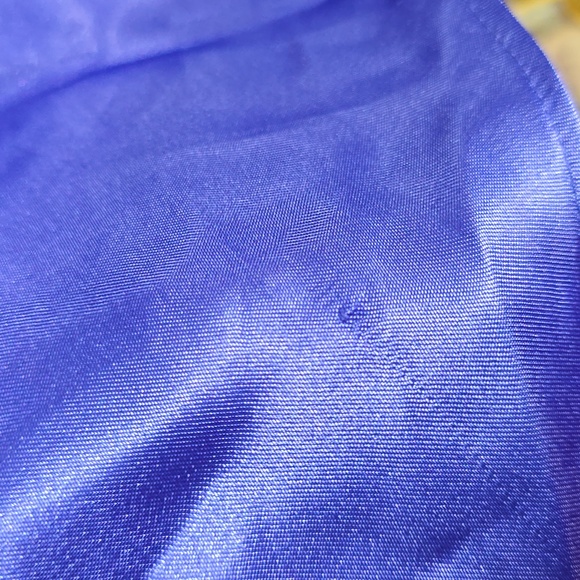 Vintage HONORS Intimate Blue Satin Lingerie Slip Dress Size Medium - Picture 9 of 9